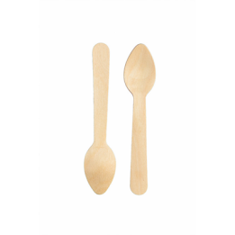 100 Petites Cuillères en Bois 11 CM