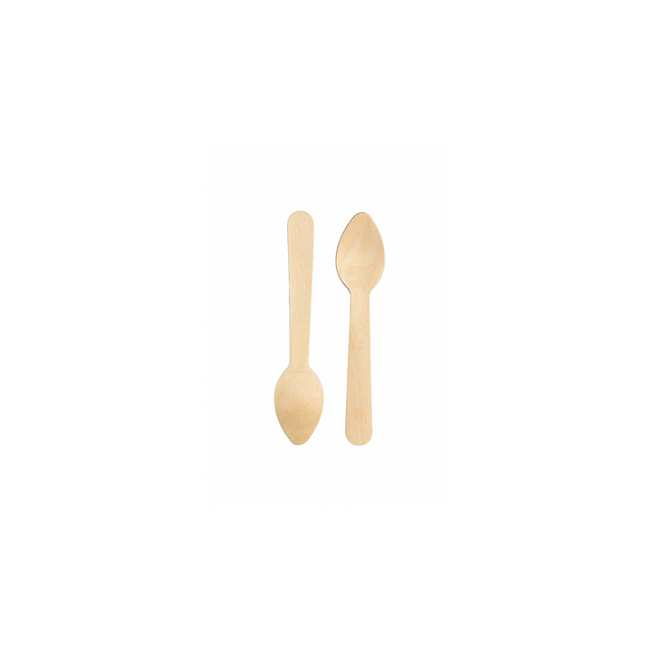 100 Petites Cuillères en Bois 11 CM