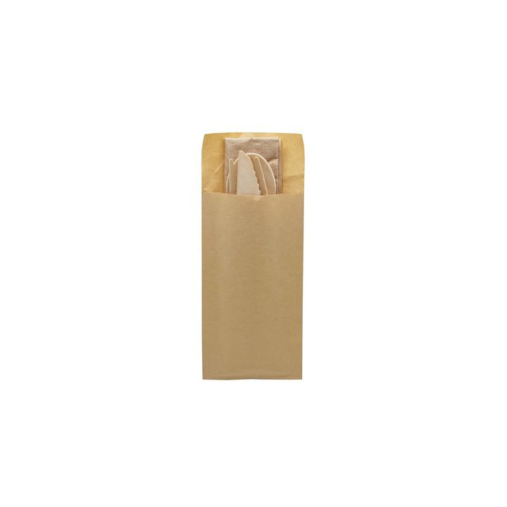 50 Kits Couverts en Bois 4/1