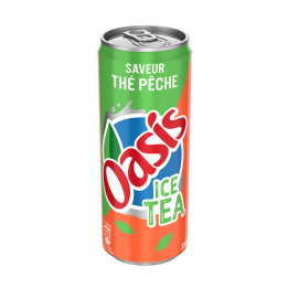24 Canettes d'Ice Tea Thé Pêche Oasis 24 x 33 CL