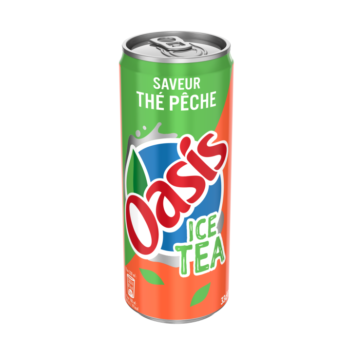 24 Canettes d'Ice Tea Thé Pêche Oasis 24 x 33 CL