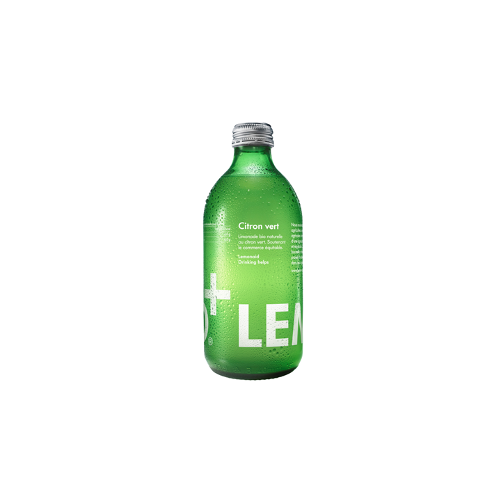 12 Bouteilles en Verre de Limonade Bio au Citron Vert Lemonaid 12 x 33 CL