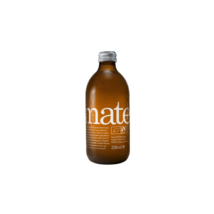12 Bouteilles en Verre de Thé Glacé Maté Bio Lemonaid 12 x 33 CL