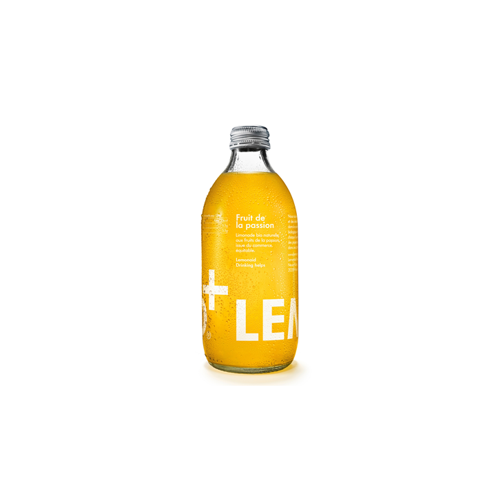 12 Bouteilles en Verre de Limonade Bio Fruit de la Passion Lemonaid 12 x 33 CL