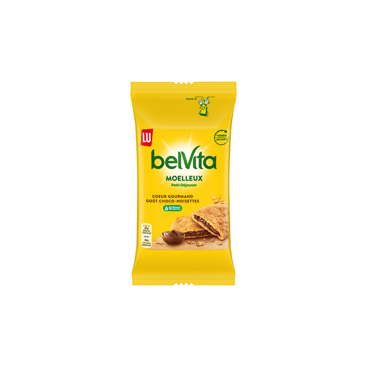 14 Sachets de Biscuits Moelleux Coeur Gourmand Choco-Noisette Belvita 14 x 50 G