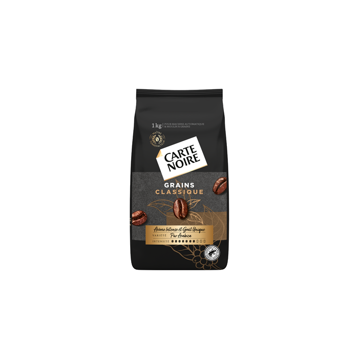 1 Kilo de Café en Grains Arôme intense & Goût unique Pur Arabica Carte Noire -  Grossiste boissons, fournisseur de boissons