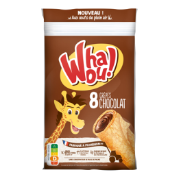 8 Crêpes au Chocolat Whaou 256 G - Grossiste boissons, fournisseur de boissons, boissons en gros avec ClicMarket