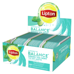 100 Sachets de Thé Vert Menthe Lipton - Grossiste boissons, fournisseur de boissons, boissons en gros avec ClicMarket