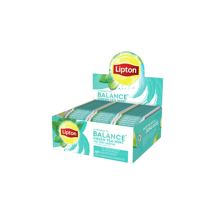 100 Sachets de Thé Vert Menthe Lipton - Grossiste boissons, fournisseur de boissons, boissons en gros avec ClicMarket