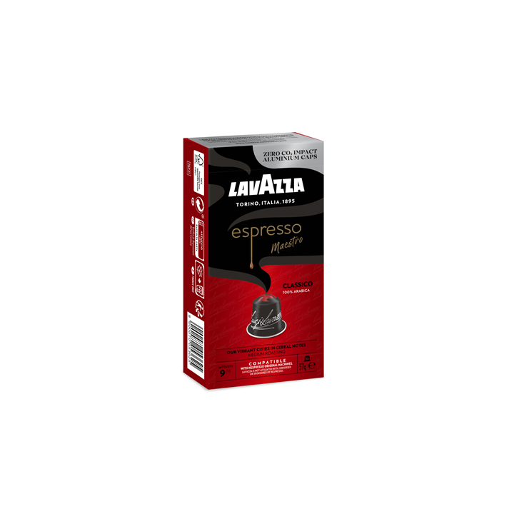 10 Capsules de Café Espresso Maestro Classico Intensité 9 Lavazza - Grossiste boissons, fournisseur de boissons, boissons en gro