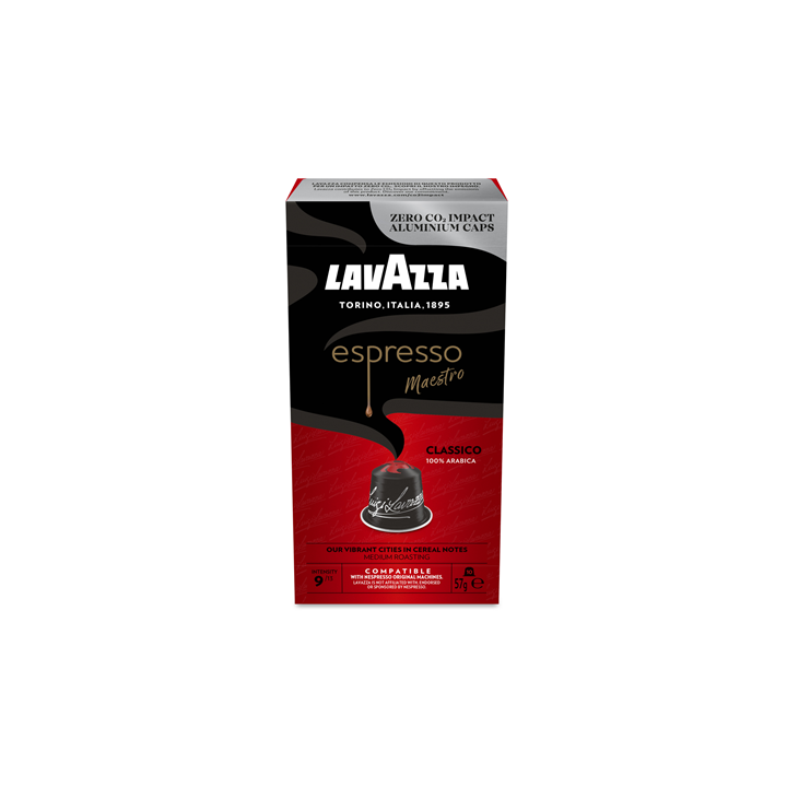 10 Capsules de Café Espresso Maestro Classico Intensité 9 Lavazza - Grossiste boissons, fournisseur de boissons, boissons en gro