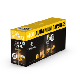 100 Capsules de Café Espresso Café Royal - Grossiste boissons, fournisseur de boissons, boissons en gros
