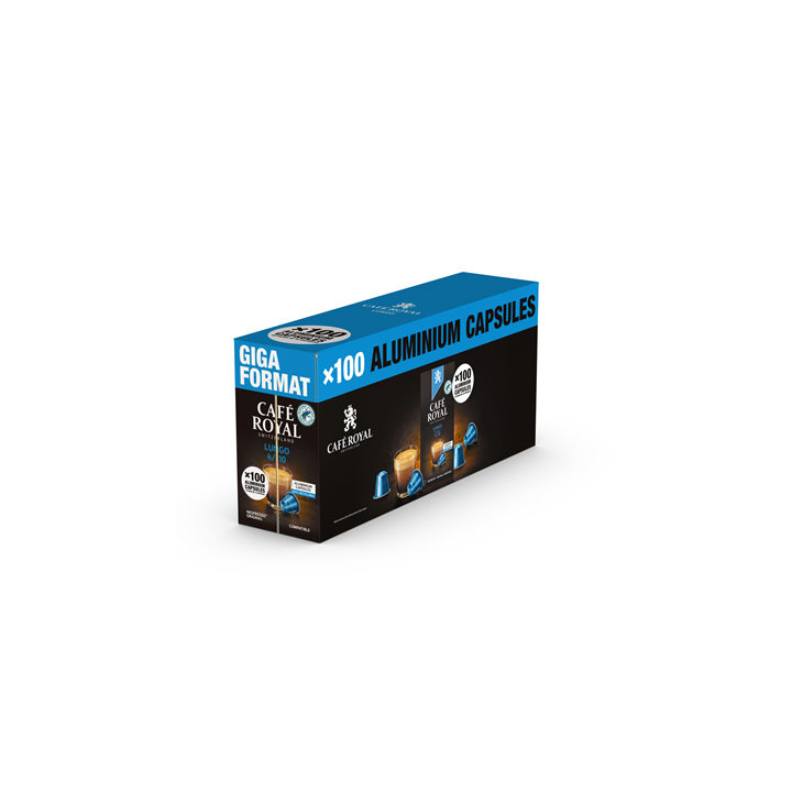 100 Capsules de Café Lungo Intensité 4/10 Café Royal - Grossiste boissons, fournisseur de boissons, boissons en gros