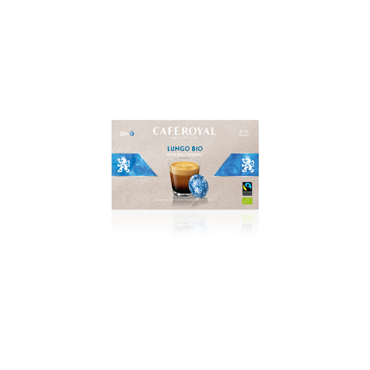 50 Capsules Office Pads de Café Lungo BIO Intensité 3/10 Café Royal - Grossiste boissons, fournisseur de boissons, boissons en g