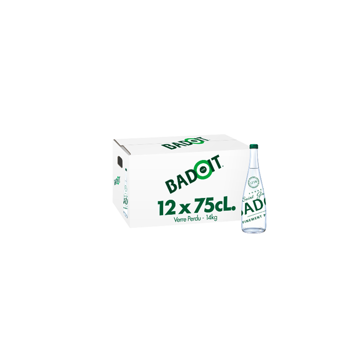 12 Bouteilles de Badoit Verte en Verre 12 x 75 CL - Grossiste boissons, fournisseur de boissons