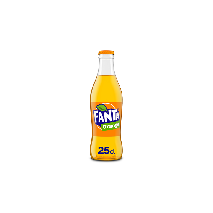 24 Bouteilles de Fanta Orange en Verre Consigné 24 x 25 CL - Grossiste boissons, fournisseur de boissons, boissons en gros avec