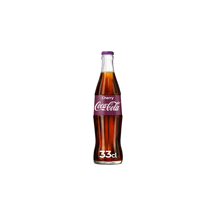 24 Bouteilles de Coca-Cola Cherry en Verre Consigné 24 x 33 CL - Grossiste boissons, fournisseur de boissons, boissons en gros a