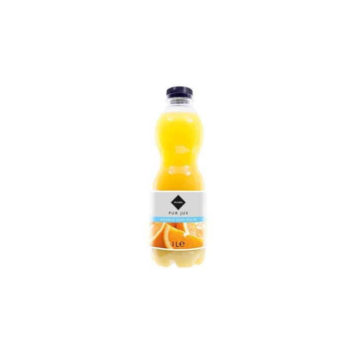 6 Bouteilles Pur Jus d'Orange Sans Pulpe Rioba 6 x 1 L - Grossiste boissons, fournisseur de boissons, boissons en gros avec Cl