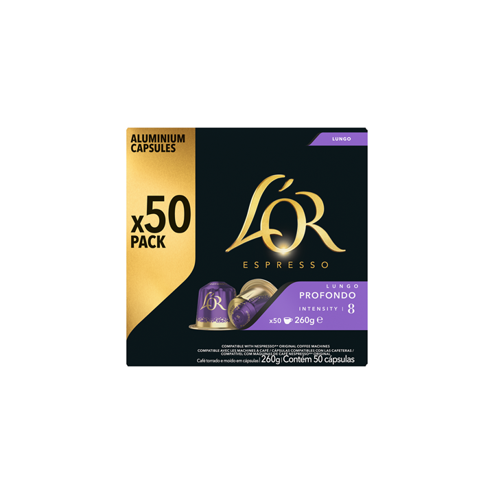 50 Capsules Café L'Or Espresso Lungo Profondo - Grossiste boissons, fournisseur de boissons