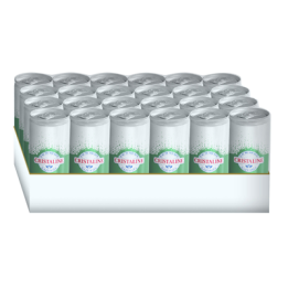 24 Canettes d'Eau de Source Gazeuse Cristaline 24 x 33 CL - Grossiste boissons, fournisseur de boissons, boissons en gros avec C