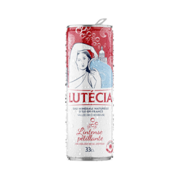 24 Canettes d'Eau Minérale Naturelle Gazeuse d'Ile France Lutécia 24 x 33 CL - Grossiste boissons, fournisseur de boissons, bois