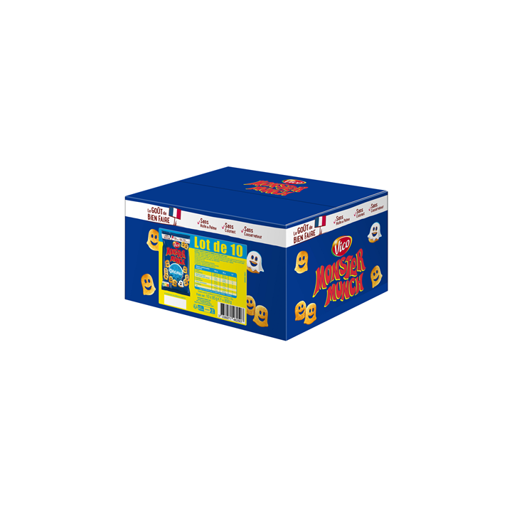 6 Paquets de Monster Munch Goût Salé Lorenz 6 x 85 G - Grossiste alimentaires, chips en gros avec ClicMarket