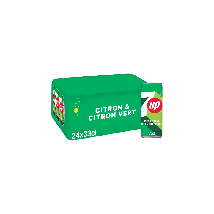 24 Canettes de Seven Up 24 x 33 CL - Grossiste boissons, boissons en gros avec ClicMarket