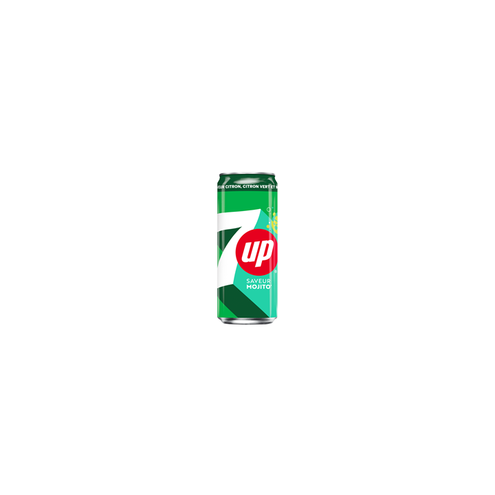 24 Canettes de Seven UP Saveur Mojito 24 x 33 CL - Grossiste boissons, fournisseur de boissons, boissons en gros avec ClicMarket