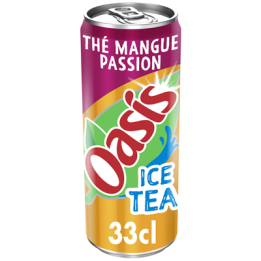 24 Canettes d'Oasis Ice Tea Mangue Passion 24 x 33 CL - Grossiste boissons, fournisseur de boissons, boissons en gros avec ClicM