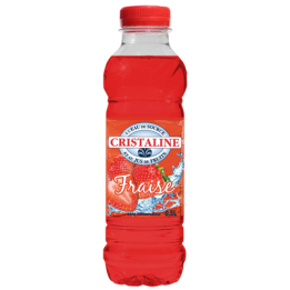 24 Bouteilles d'Eau Cristaline au Jus de Fruit Fraise 24 x 50 CL - Grossiste boissons, fournisseur de boissons, boissons en gros