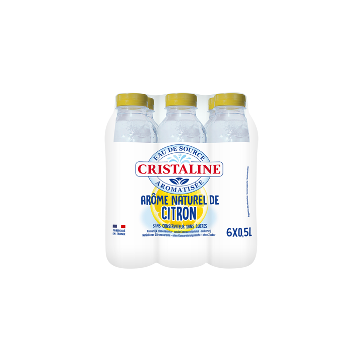 24 Bouteilles d'Eau Cristaline Zeste de Citron 24 x 50 CL - Grossiste boissons, fournisseur de boissons, boissons en gros avec C