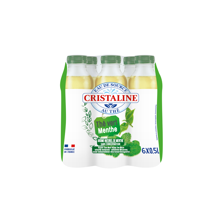 24 Bouteilles d'Eau Cristaline Thé Vert Menthe 24 x 50 CL - Grossiste boissons, fournisseur de boissons, boissons en gros avec C