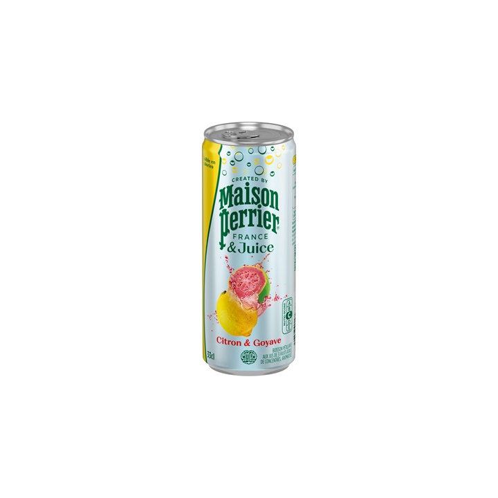 24 Canettes Maison Perrier Juice Citron & Goyave 24 x 33 CL - Grossiste boissons, fournisseur de boissons, boissons en gros avec