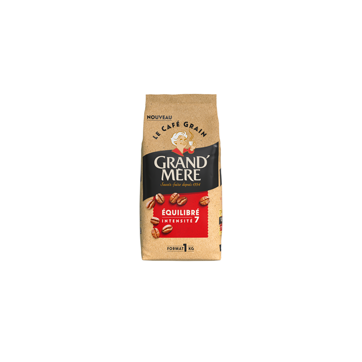 1 Kilo de Café en Grains Familial Grand'Mère -  Grossiste boissons, fournisseur de boissons, boissons en gros