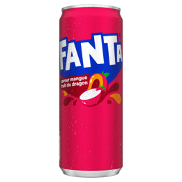 24 Canettes de Fanta Mangue Fruit du Dragon 24 x 33 CL -  Grossiste boissons, fournisseur de boissons, boissons en gros