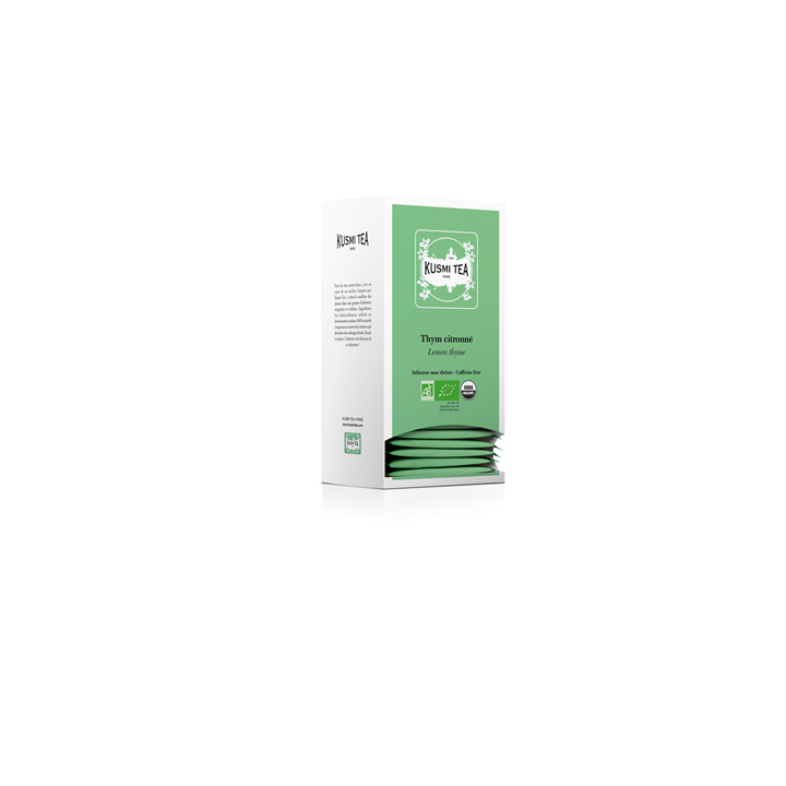 25 Sachets d'Infusion de Thym Citronné Bio Kusmi Tea - Grossiste boissons, fournisseur de boissons, boissons en gros avec ClicMa