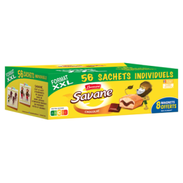 56 Sachets de  Savane Pocket Marbré au Chocolat 1.680 KG - Grossiste boissons, fournisseur de boissons, boissons en gros avec Cl