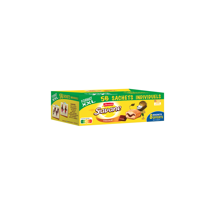 56 Sachets de  Savane Pocket Marbré au Chocolat 1.680 KG - Grossiste boissons, fournisseur de boissons, boissons en gros avec Cl