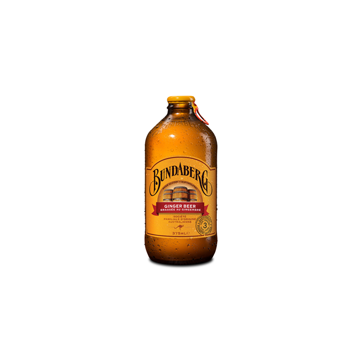 12 Bouteilles en Verre de Ginger Beer Bundaberg 12 x 37.5 CL - Grossiste boissons, fournisseur de boissons, boissons en gros ave