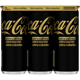 24 Canettes de Coca-Cola Zéro Caféine Sans Sucres 24 x 33 CL - Grossiste boissons, fournisseur de boissons, boissons en gros ave