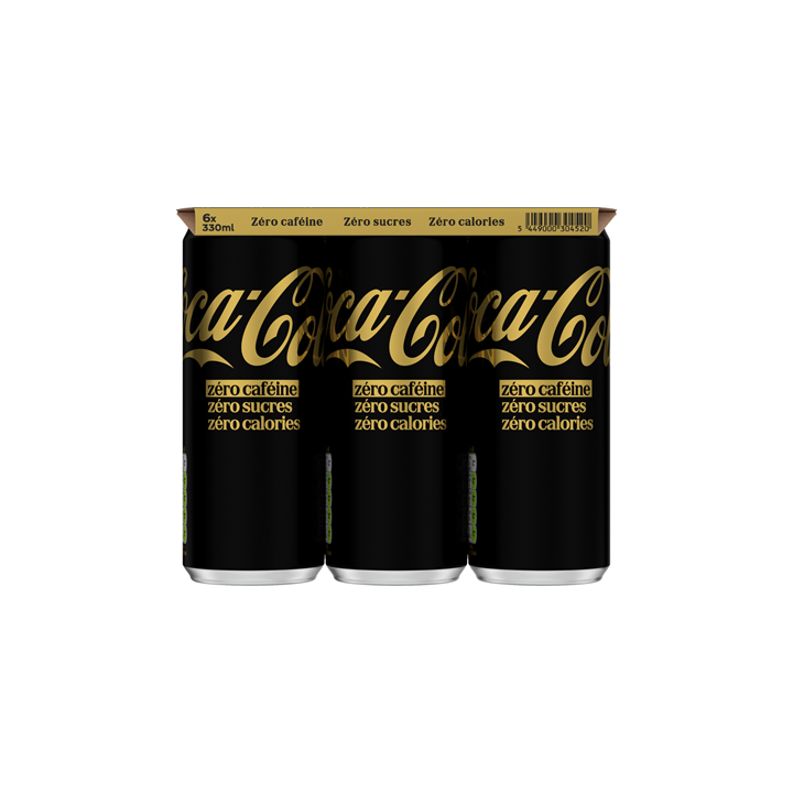 24 Canettes de Coca-Cola Zéro Caféine Sans Sucres 24 x 33 CL - Grossiste boissons, fournisseur de boissons, boissons en gros ave