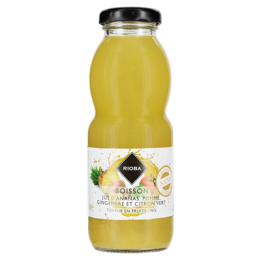 24 Bouteilles en Verre de Jus d'ananas Pomme Gingembre Citron Vert Rioba 24 x 25 CL - Grossiste boissons, fournisseur de boisson