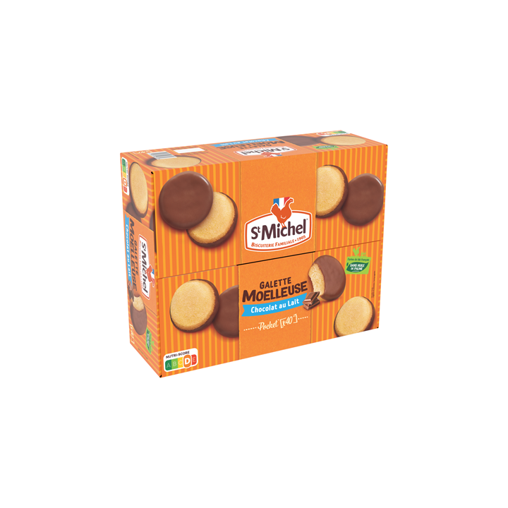 40 Galettes Moelleuse Chocolat au Lait St Michel 40 x 30 G - Grossiste boissons, fournisseur de boissons, boissons en gros avec