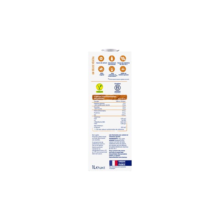 Lait d'Amande Grillée Alpro 1 L - Grossiste boissons, fournisseur de boissons, boissons en gros avec ClicMarket