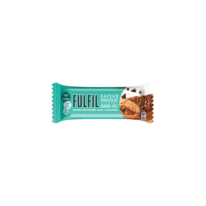 15 Barres Protéinées au Chocolat & Caramel Salé Fulfil 15 x 40 G - Grossiste boissons, fournisseur de boissons, boissons en gros