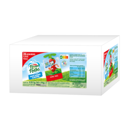 36 Gourdes de Compote Pomme Fraise Sans Sucres Ajoutés Pom'Potes Materne 36 x 90 G - Grossiste boissons, fournisseur de boissons