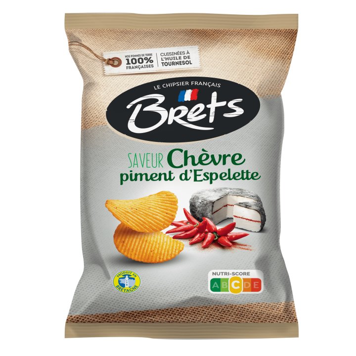Chips Saveur Chèvre Piment d'Espelette Bret'S 125 G - Grossiste boissons, fournisseur de boissons, boissons en gros avec ClicMar