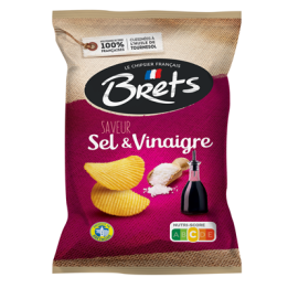 Chips Saveur Sel & Vinaigre Brets 125 G - Grossiste boissons, fournisseur de boissons, boissons en gros avec ClicMarket