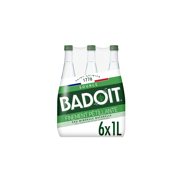 Badoit Verte Eau Minérale Gazeuse 6 x 1 L - Vos courses en ligne livrées à domicile avec ClicMarket