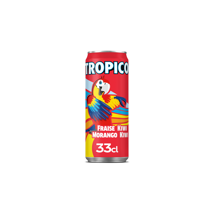 24 Canettes de Tropico Fraise Kiwi 24 x 33 CL - Grossiste boissons, fournisseur de boissons, boissons en gros avec ClicMarket